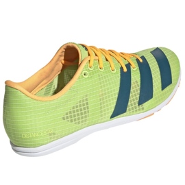 Buty kolce adidas Distancestar M GY0947 pomarańczowe zielone 2