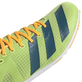Buty kolce adidas Distancestar M GY0947 pomarańczowe zielone 5