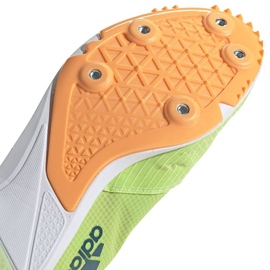 Buty kolce adidas Distancestar M GY0947 pomarańczowe zielone 6