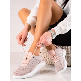 TRENDI Lekkie Różowe Buty 1