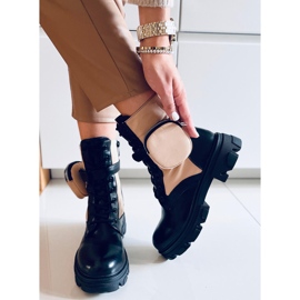 Botki sznurowane Victor Beige beżowy 1