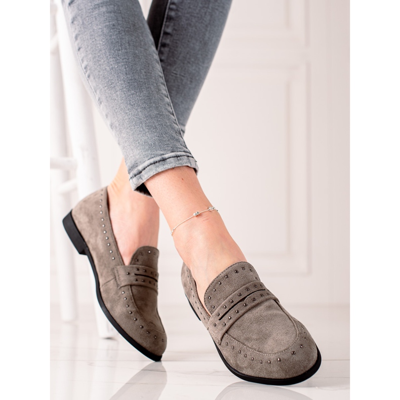 Eleganckie półbuty La.Fi srebrny szare 1