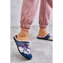 BEFADO S.A. Papcie Klapki Befado Miś Z Sercem 155D210 Granatowe 2