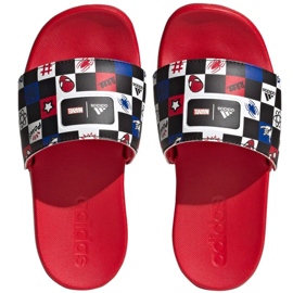Klapki adidas Adilette Comfort Spiderman K Jr HP7758 czerwone 1