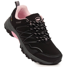 Wodoodporne buty trekkingowe damskie czarne American Club różowe 1