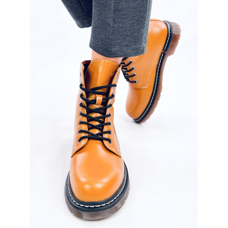 Botki Glany Carol Yellow brązowe 1