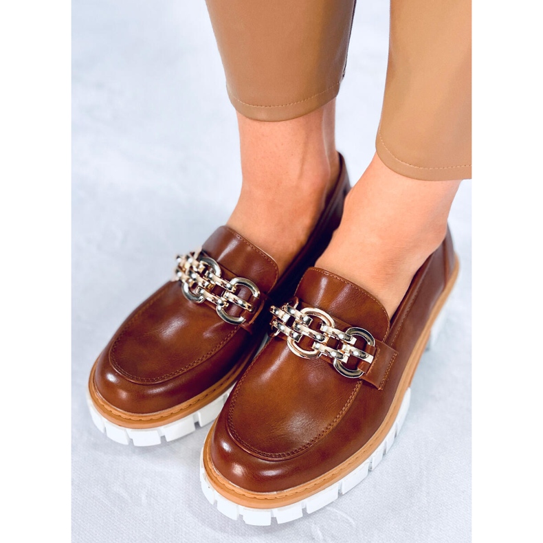 BM Mokasyny na platformie Catz Camel brązowe 1