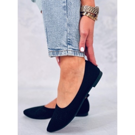 BM Baleriny ażurowe Forlani Black czarne 2