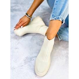 BM Botki z elastyczną cholewką Withers Beige beżowy 1