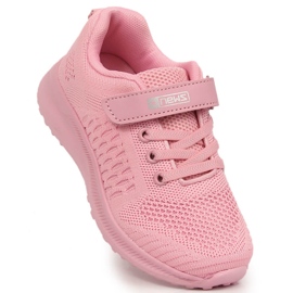 Lekkie buty sportowe dziewczęce różowe NEWS 3