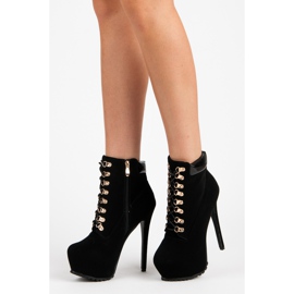 Sergio Todzi Sznurowane botki sergio czarne 1