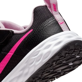 Buty Nike Revolution 6 Jr DD1095 007 czarne różowe 4