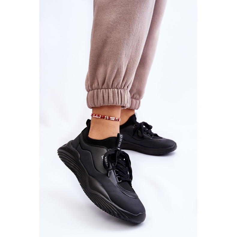 Damskie Sneakersy Memory Foam System Big Star LL274419 Czarne 2