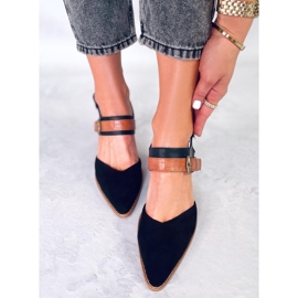 BM Czółenka na obcasie z odkrytą pięta Chiatti Black czarne 1