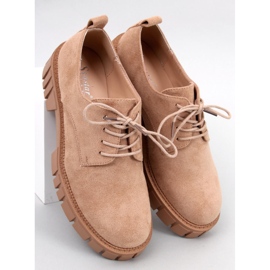 BM Mokasyny na platformie zamszowe Amparo Khaki beżowy 2