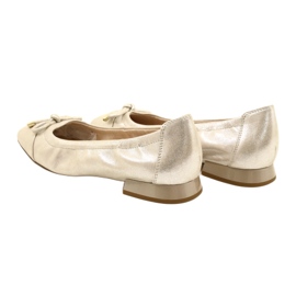 Caprice baleriny buty damskie 9-22104-20 354 TAUPE SUE.MET srebrny 4