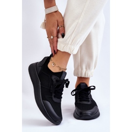 Damskie Wygodne Sneakersy Memory Foam System Big Star LL274414 Czarne 1