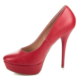 Ideal Shoes Klasyczne czółenka czerwone 1