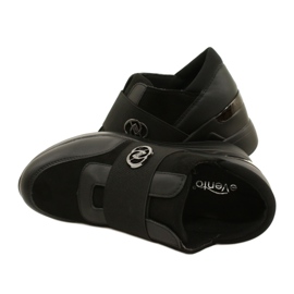 Buty Wsuwane Sneakersy Na Koturnie Evento 23SP35-5320 Czarne 5