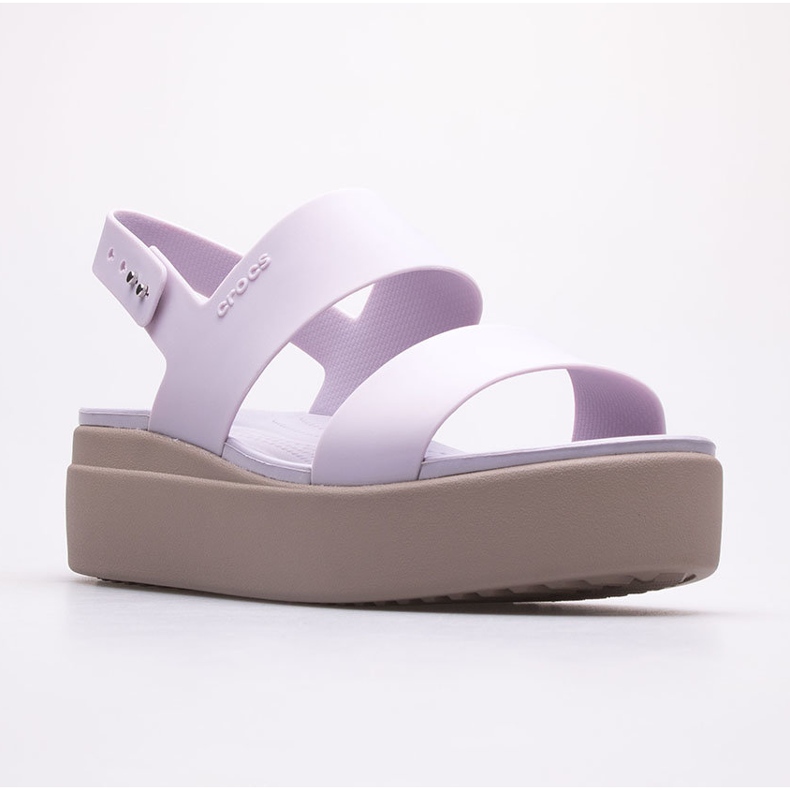 Sandały Crocs Brooklyn Low Wedge 206453-5PV fioletowe 1