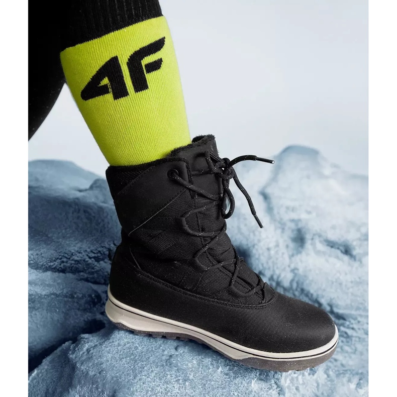 Buty dziecięce zimowe 4F 4FJAW22FSBSF005-20S czarne 1