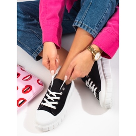 Trampki damskie Shelovet czarne na platformie 1