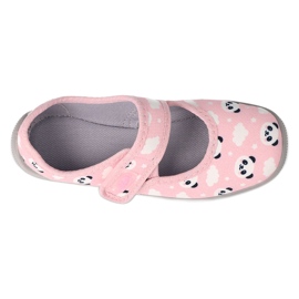 Befado  obuwie dziecięce  955X021 białe różowe szare 2