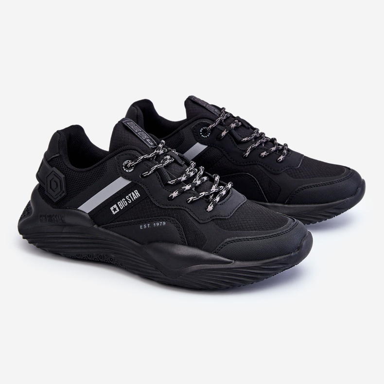 Męskie Lekkie Sneakersy Memory Foam System Big Star LL174150 Czarne 1