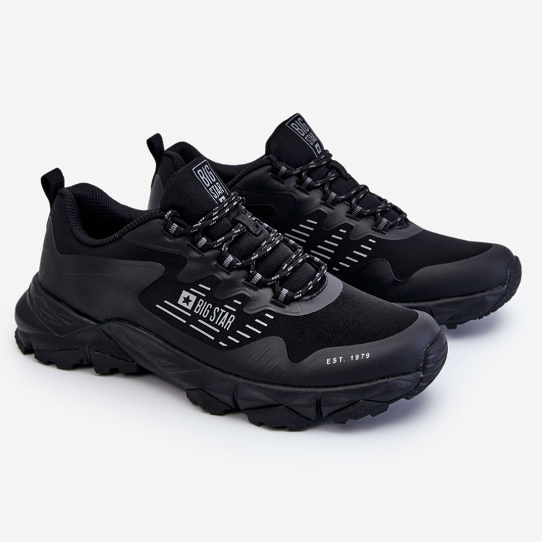 Męskie Klasyczne Buty Sportowe Memory Foam System Big Star LL174127 Czarne 1