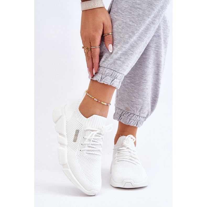 Damskie Lekkie Sneakersy Memory Foam System Big Star JJ274268 Białe 1