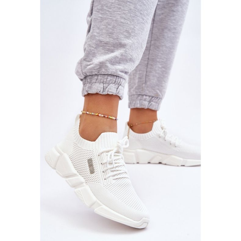 Damskie Lekkie Sneakersy Memory Foam System Big Star JJ274268 Białe 2