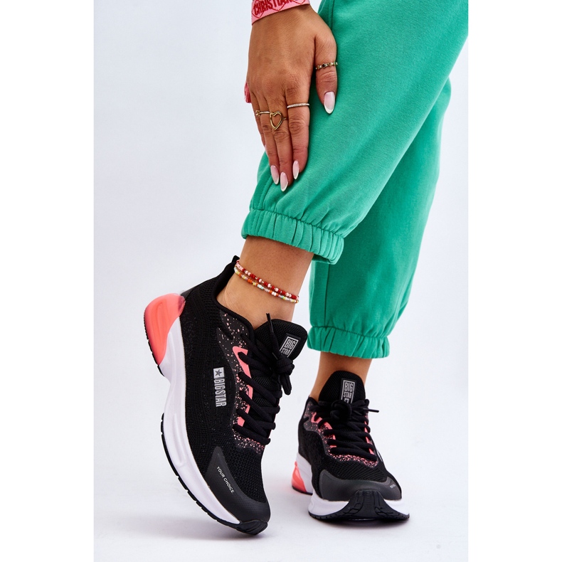 Modne Buty Sportowe Memory Foam System Big Star LL274318 Czarne 2