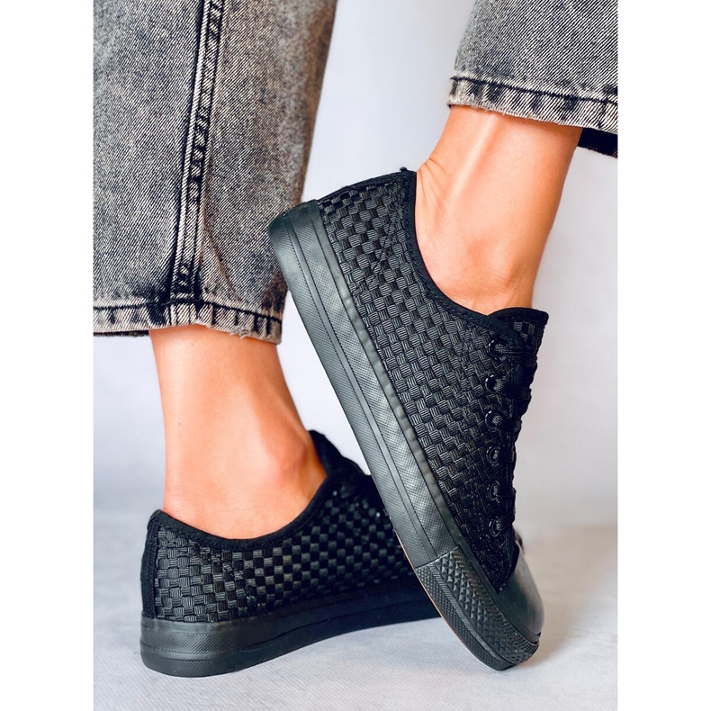 Trampki jednokolorowe Sears Black czarne 2