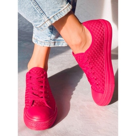 Trampki jednokolorowe Sears Red czerwone 1