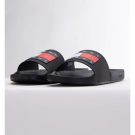 Klapki Tommy Hilfiger Jeans Pool Slides Ess M EM0EM01191BDS czarne 1