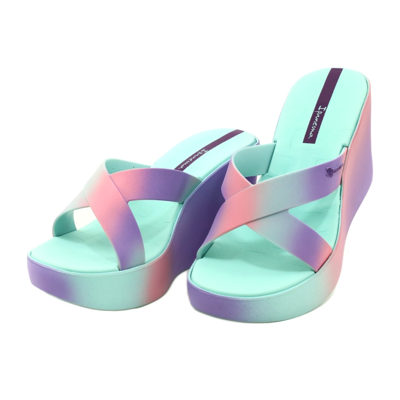 Klapki Koturn Ipanema 83423 Colore Fem AI963 Green/Lilac fioletowe zielone różowe 2
