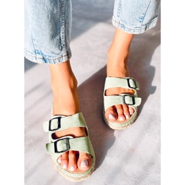 BM Klapki espadryle Maina Green zielone 1