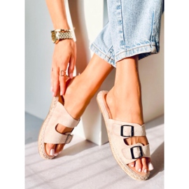 BM Klapki espadryle Maina Nude beżowy 1