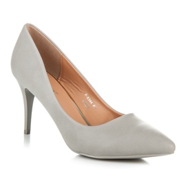 Ideal Shoes Szare szpilki 3