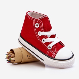 Dziecięce Wysokie Trampki Czerwone Filemon 7