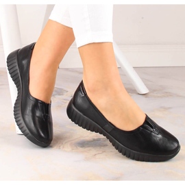 Półbuty damskie czarne wsuwane czarne Jezzi RMR2270-6 1