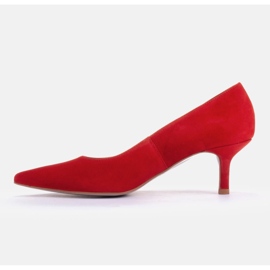 Marco Shoes Eleganckie szpilki na niższym obcasie czerwone 2