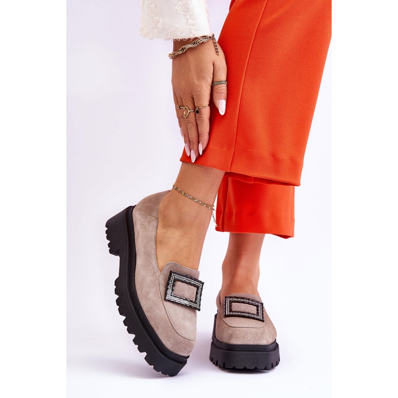 FILIPCZYK Wygodne Zamszowe Mokasyny Beżowe Agathe beżowy 1