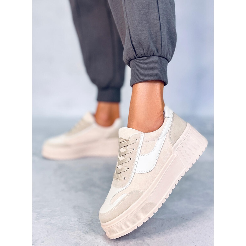 BM Sneakersy na platformie Foret Beige beżowy 1
