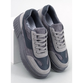 BM Sneakersy na platformie Foret Grey szare 1