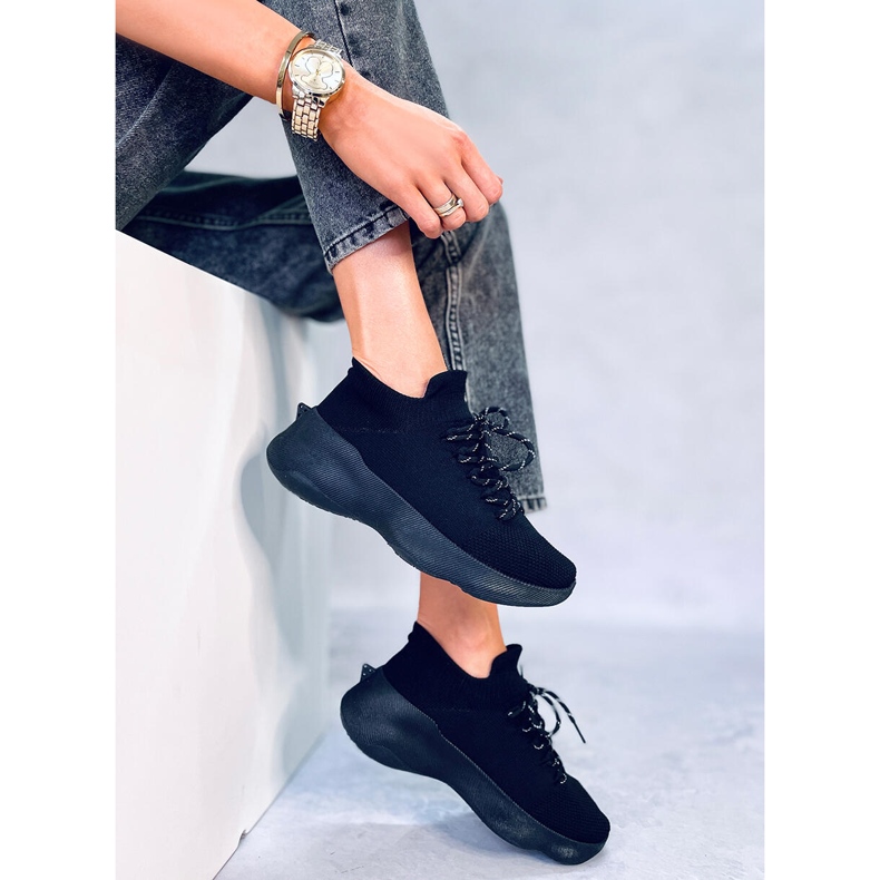 Skarpetkowe sneakersy Callens Nero czarne 1