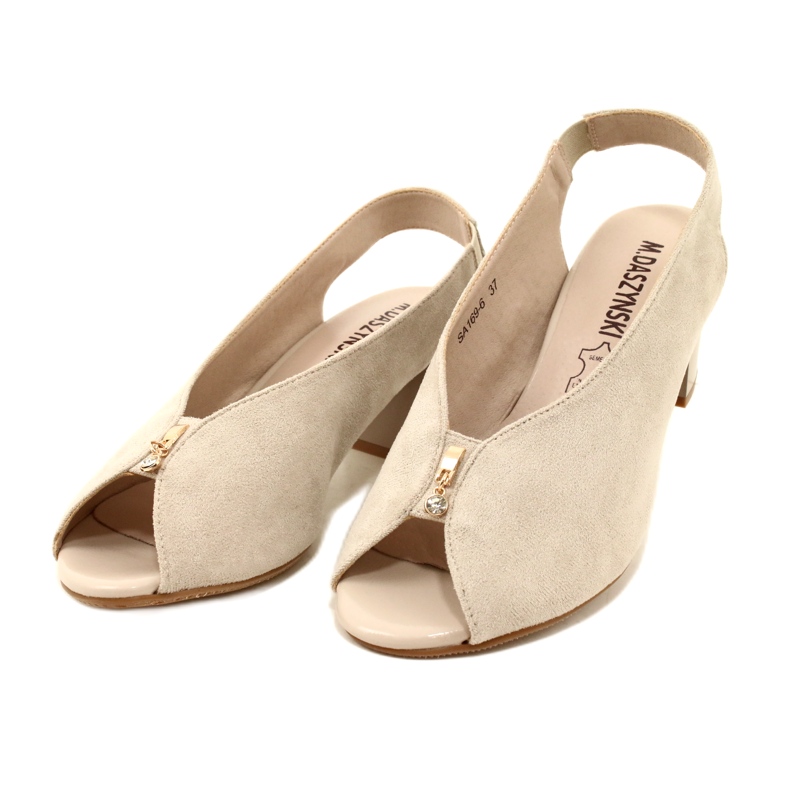 Sandały Na Słupku Daszyński SA169-6 beżowy 3