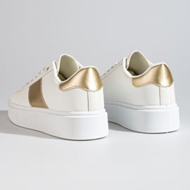 Białe damskie buty sneakersy na platformie Shelovet 6