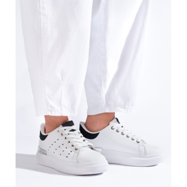 Białe buty sportowe sneakersy na grubej podeszwie Shelovet 3
