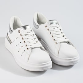 Białe buty sportowe sneakersy na grubej podeszwie Shelovet 5